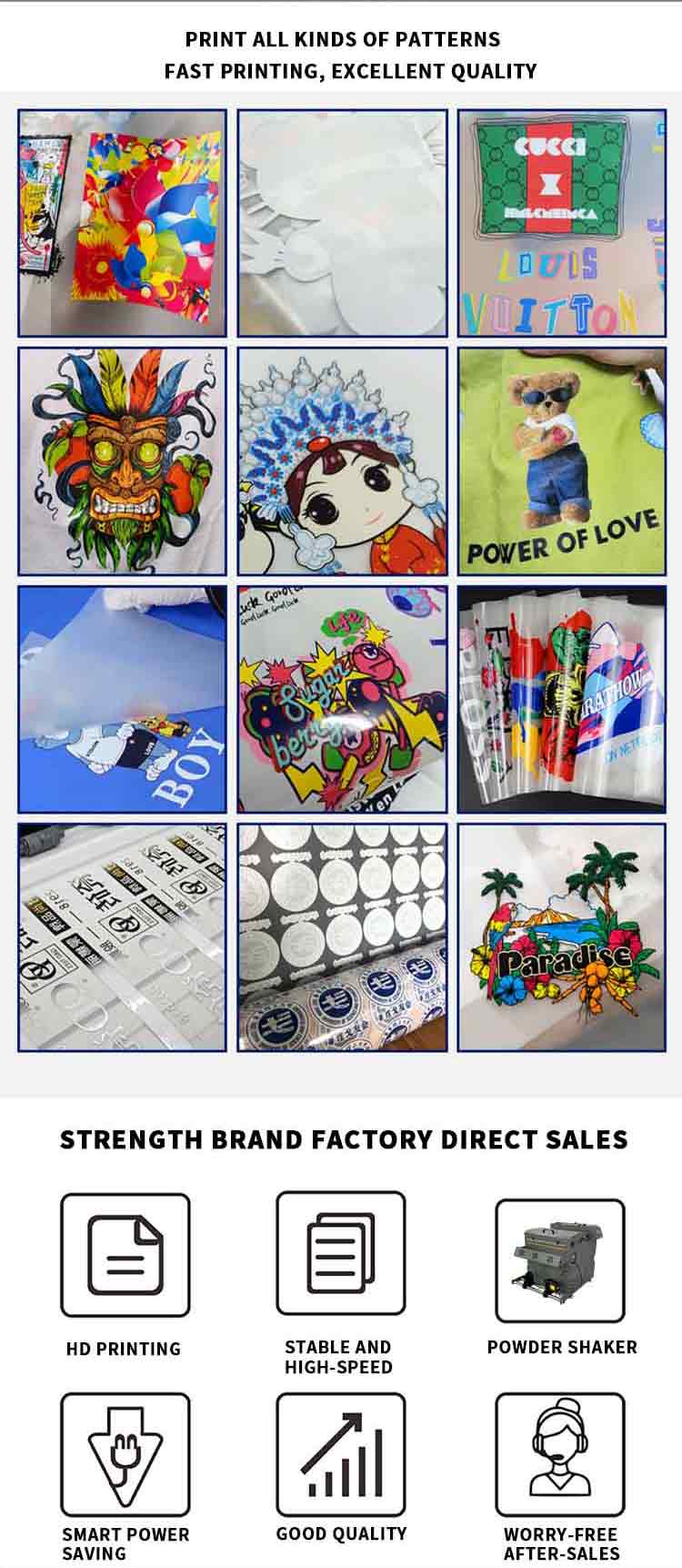 Применение порошковой машины шейкера dtf