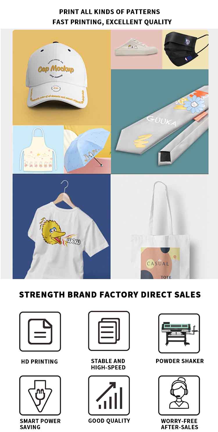 Применение четырехголовочного принтера dtf